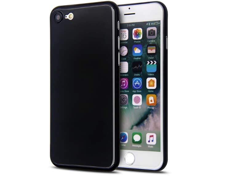 High Glossy Jet Black Case Cover For Iphone 7